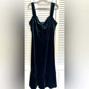 Betsy Johnson velvet turquoise dress